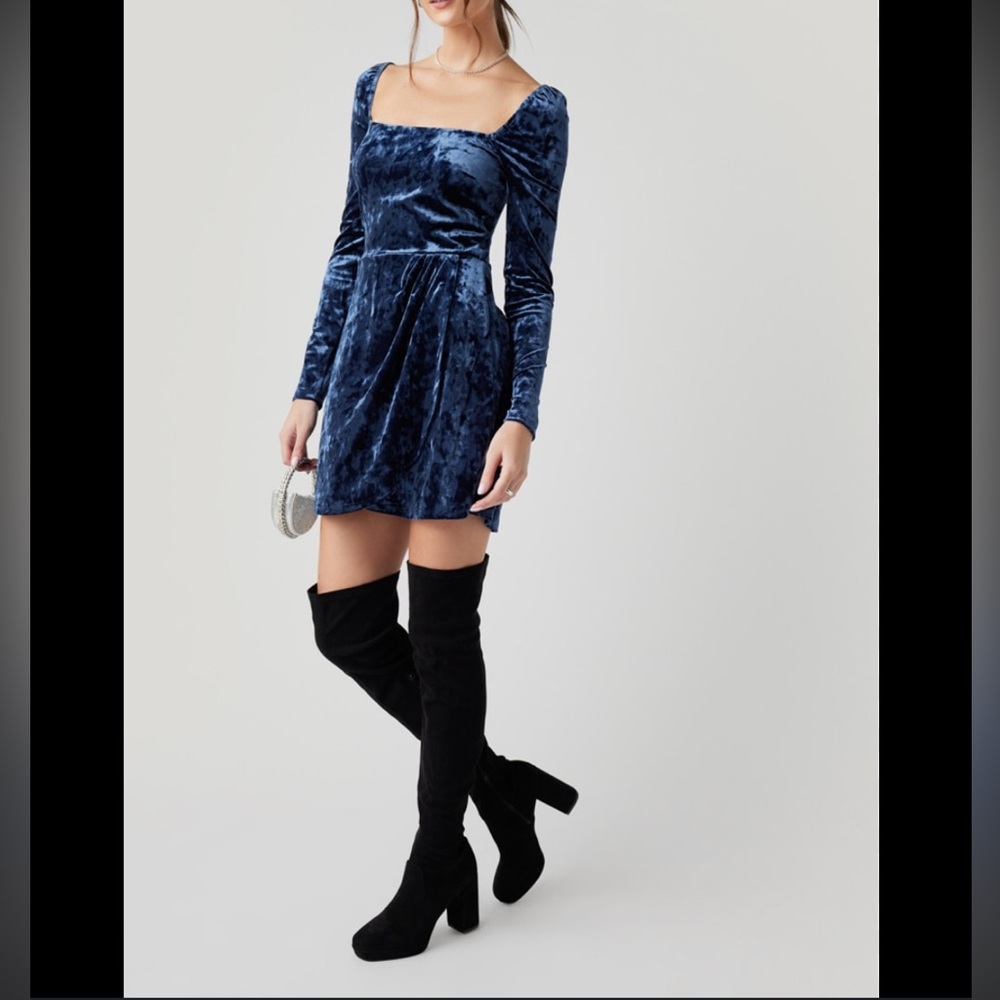 Miami  Leticia Waisted Velvet Mini Dress